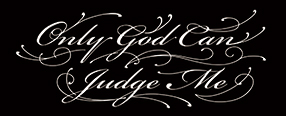 LUCKY ROUND TATTOOのOnly God Can Judge Meのタトゥーデザイン