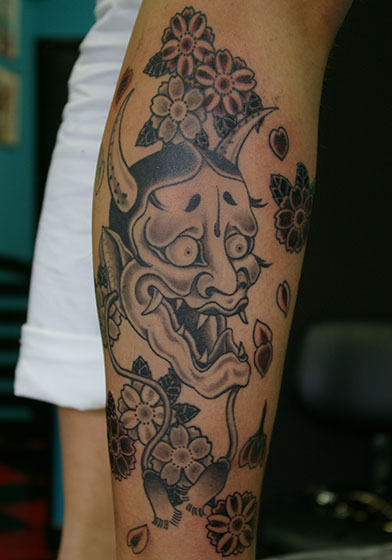 般若 般若面 のタトゥーの意味 大阪 タトゥースタジオ Lucky Round Tattoo 刺青