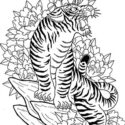 虎と牡丹