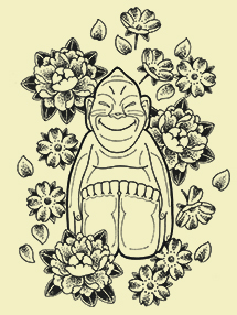 LUCKY ROUND TATTOOの大阪の神様「ビリケンさん」のタトゥーデザイン