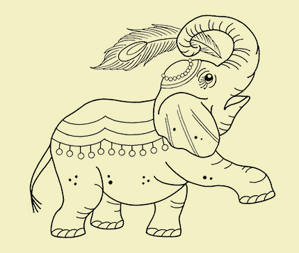 LUCKY ROUND TATTOOの大阪市天王寺動物園の象の春子のタトゥーデザイン