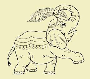 LUCKY ROUND TATTOOの大阪市天王寺動物園の象の春子のタトゥーデザイン