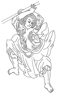 LUCKY ROUND TATTOO 大阪の九紋龍史進のタトゥーデザイン