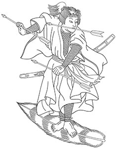 仙冠者 牛若三郎義虎のタトゥーデザイン