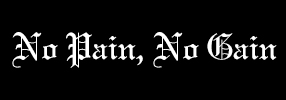 LUCKY ROUND TATTOOのNo pain, no gain（ノーペイン、ノーゲイン）のタトゥーデザイン