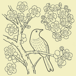 LUCKY ROUND TATTOO 大阪の花「梅」のタトゥーデザイン