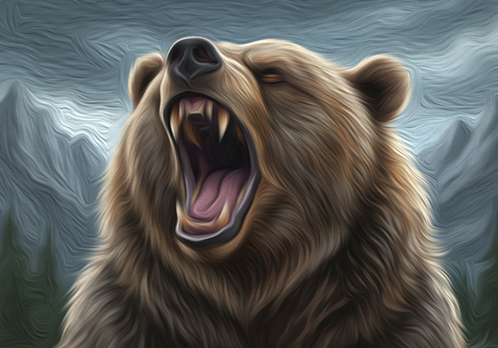 LUCKY ROUND TATTOOの熊のタトゥー