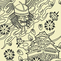 大阪の象徴「大阪城」のタトゥーデザイン