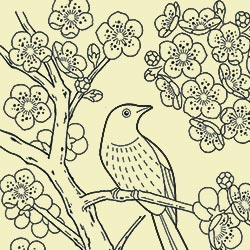 大阪の花「梅」のタトゥーデザイン