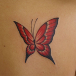 赤色の蝶