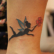 妖精と四つ葉のクローバーのタトゥー