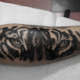 リアリスティックな虎の顔のタトゥー