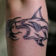サメのトライバルのタトゥー