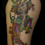 毘沙門天と邪鬼のタトゥー